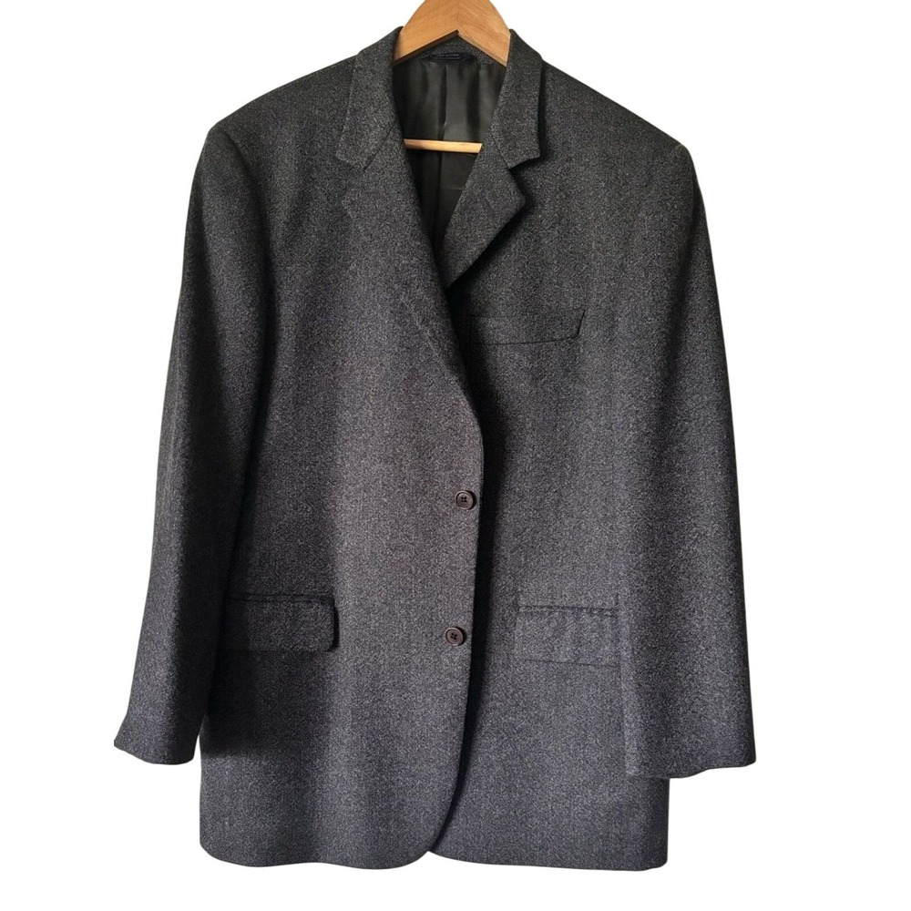 Brooks Brothers 100% Wool Suit XXL Designer Men's Dark Gray 3 Button Single Vent